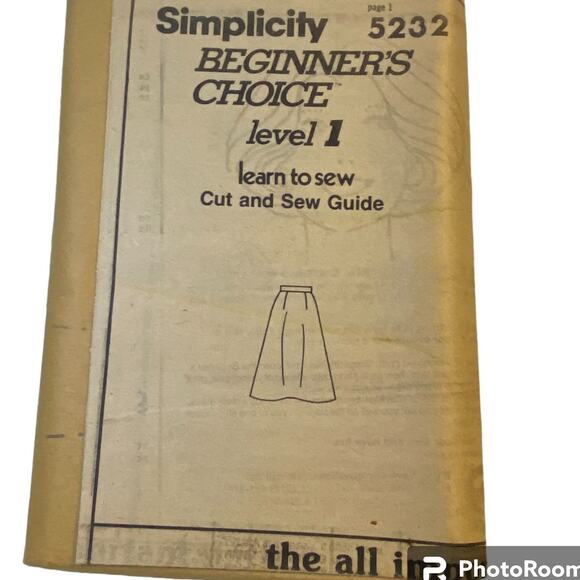 Simplicity 5232 Skirt Pattern 14-16 M Miss Uncut Back Wrap Hook Eye Closure - Picture 4 of 6